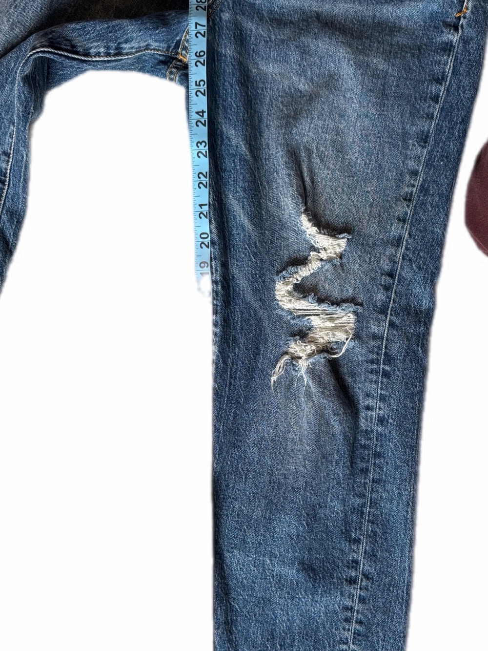 Pilcro Vintage Straight Distressed Blue High-Rise jeans size 29 like new - Picture 12 of 15